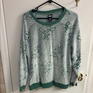 Star Wars Green Crew Neck Pajama Set in Sz XL